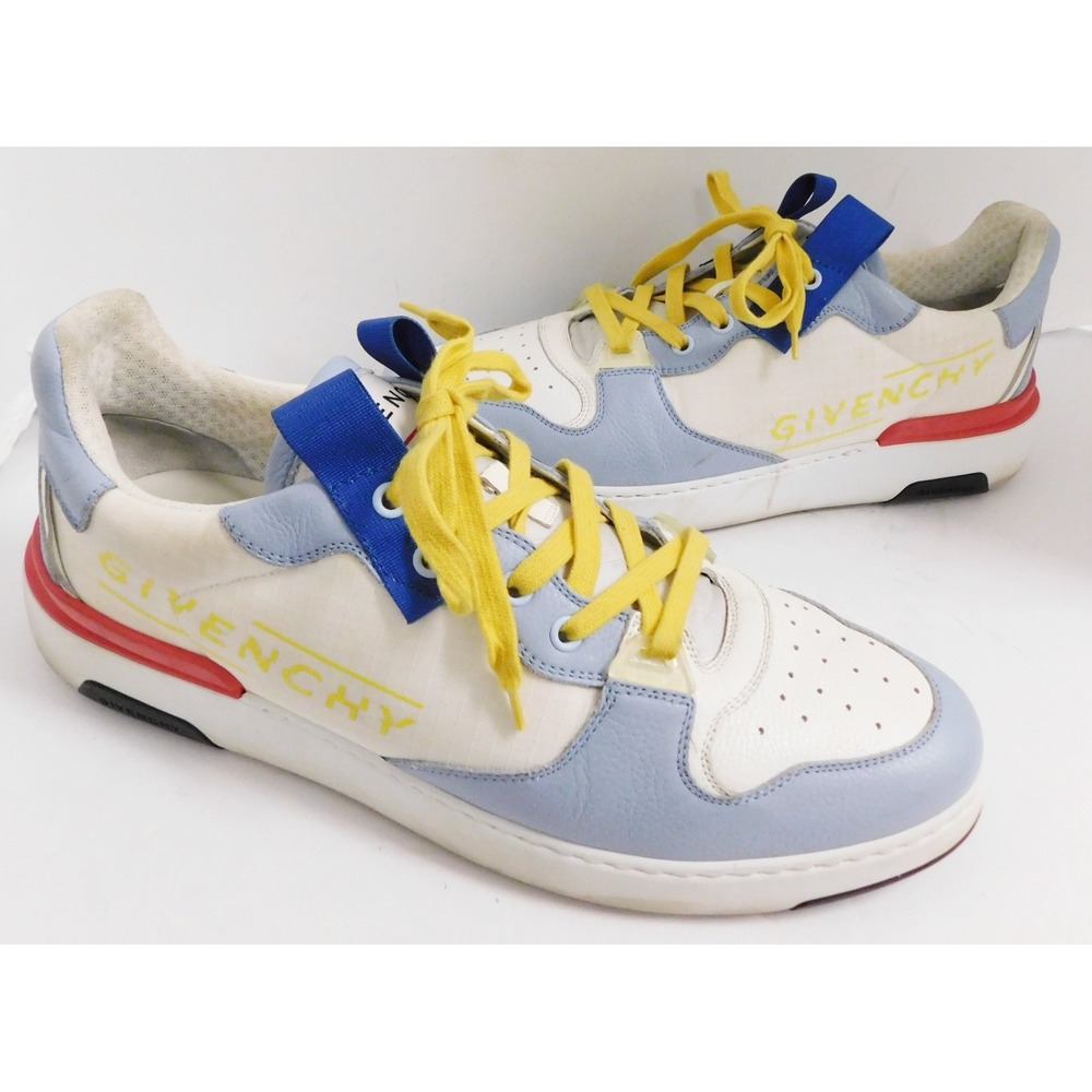 Givenchy Wing Low Blue White Sneaker $775rt sz 45 US sz 12 AUTHENTICATED